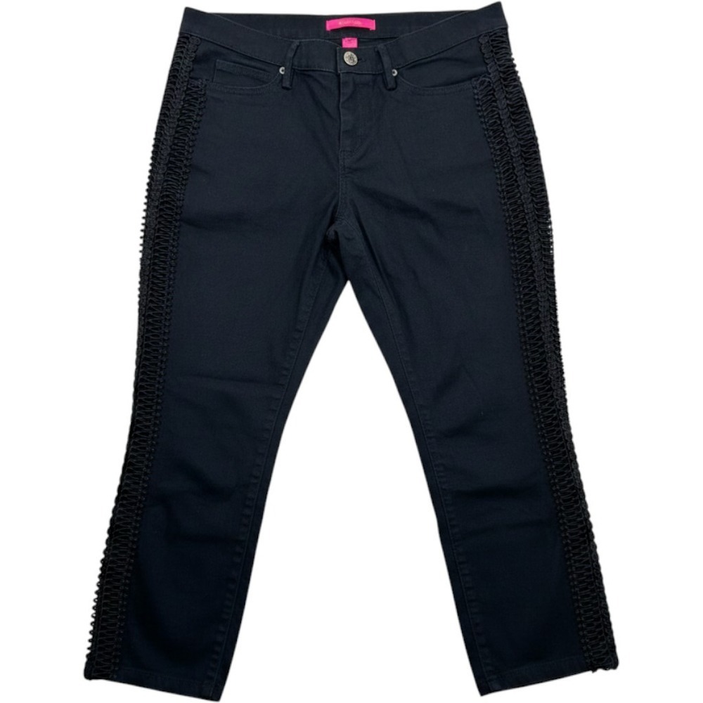 Lilly Pulitzer Women's South Ocean Onyx Black Skinny Jeans Fits